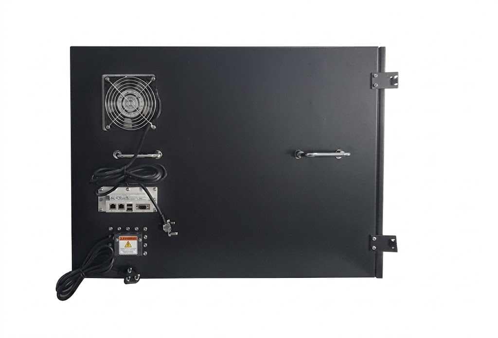 RF shielded enclosure with cooling and filtered interface system