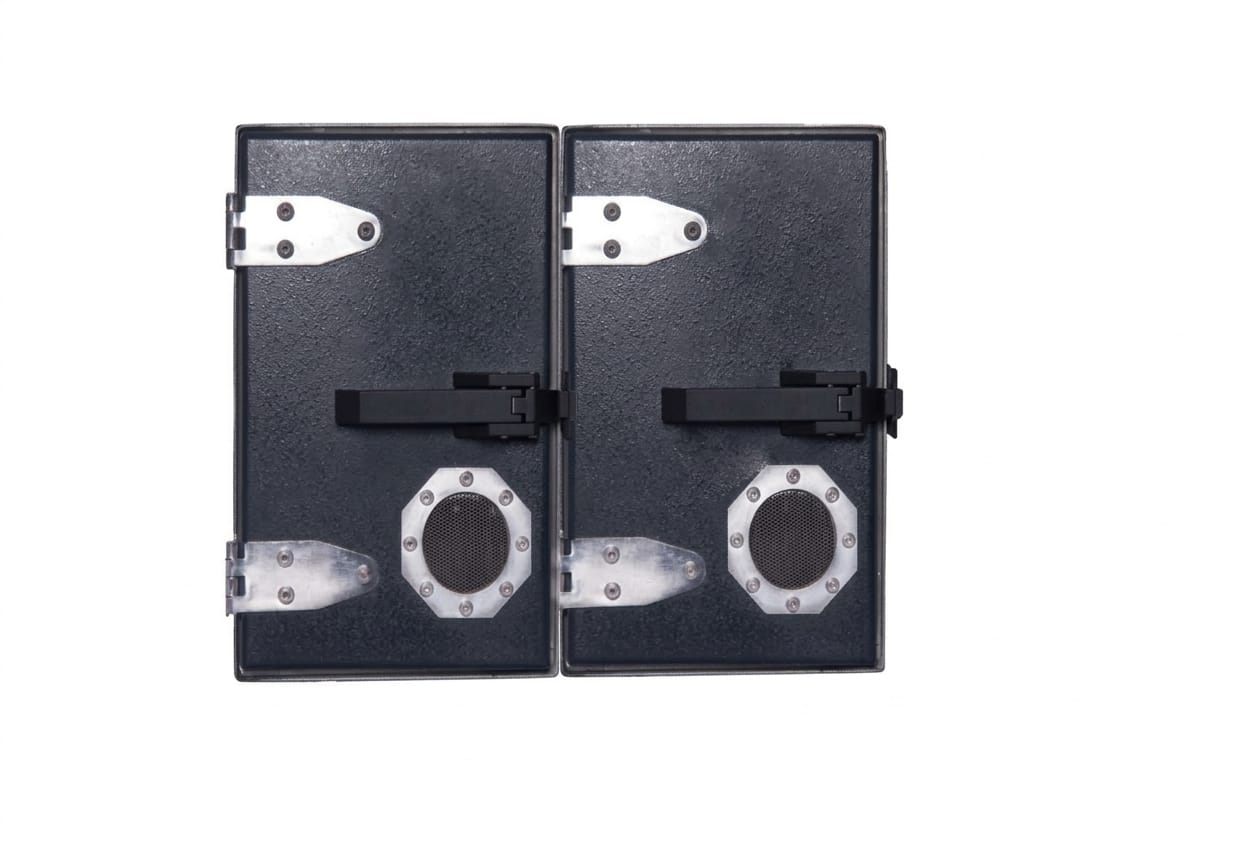 LTL CT6001 dual door RF shielded enclosure front view for EMI EMC testing